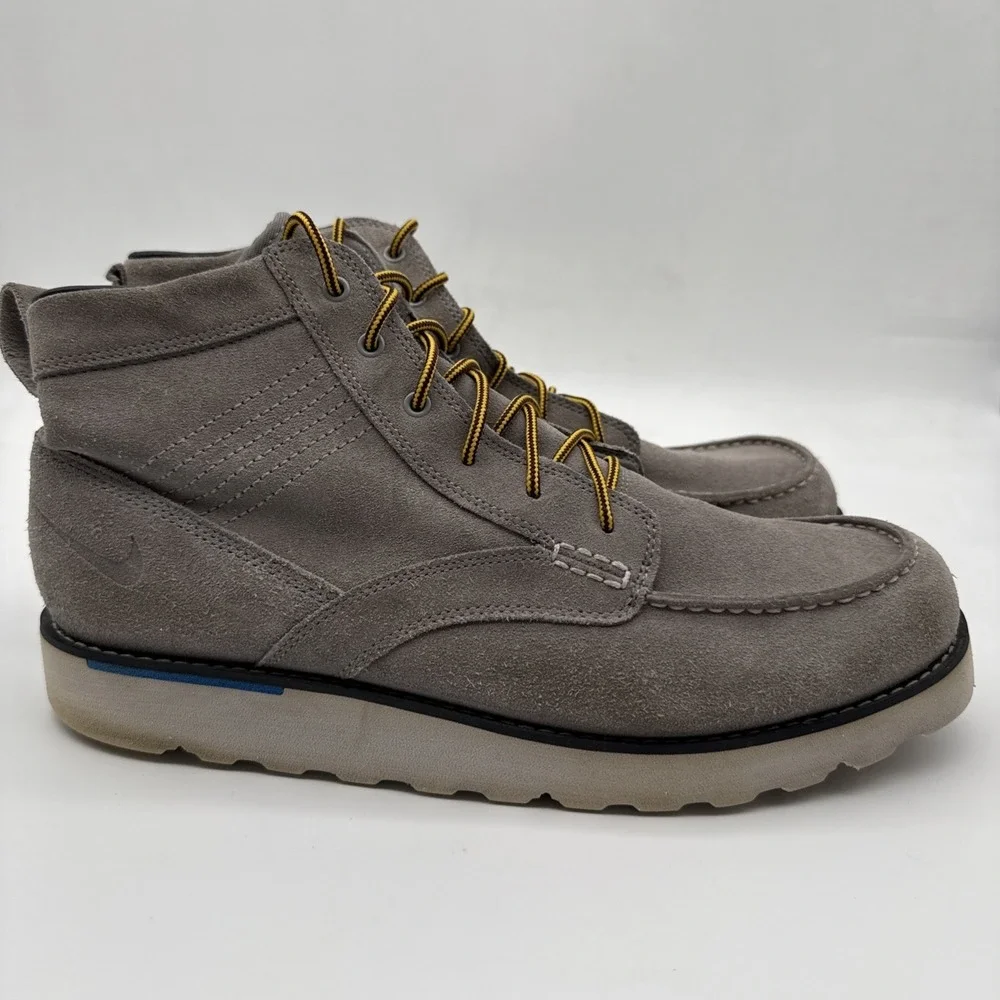 Nike ACG Kingman Moc Toe Gray Suede Chukka Boots 525387-014 Size 13